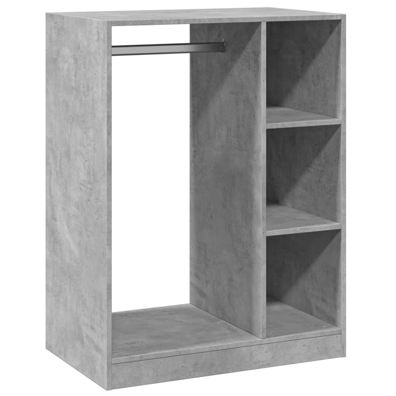 Load image into Gallery viewer, Vidaxl kledingkast 77x48x102 cm bewerkt hout betongrijs
