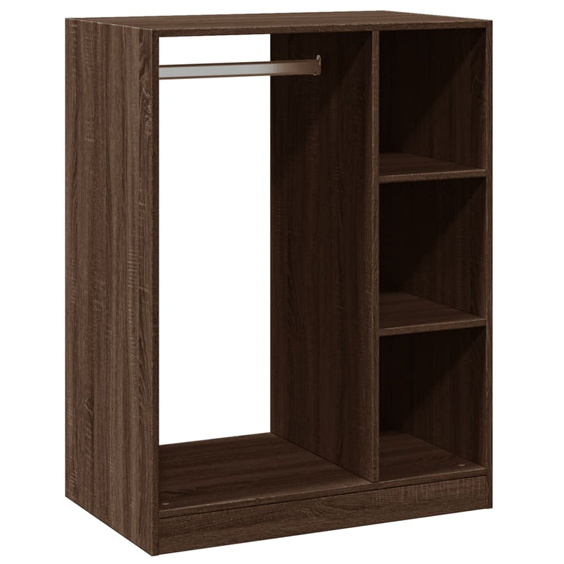 Load image into Gallery viewer, Vidaxl kledingkast 77x48x102 cm bewerkt hout bruin eikenkleurig
