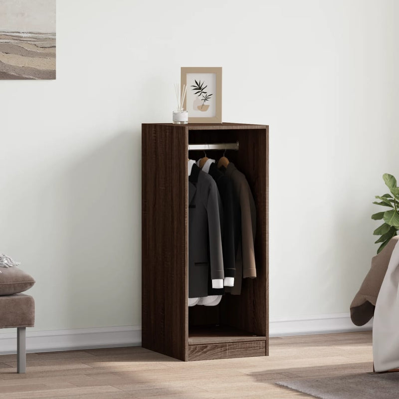 Load image into Gallery viewer, Vidaxl kledingkast 48x41x102 cm bewerkt hout bruin eikenkleurig
