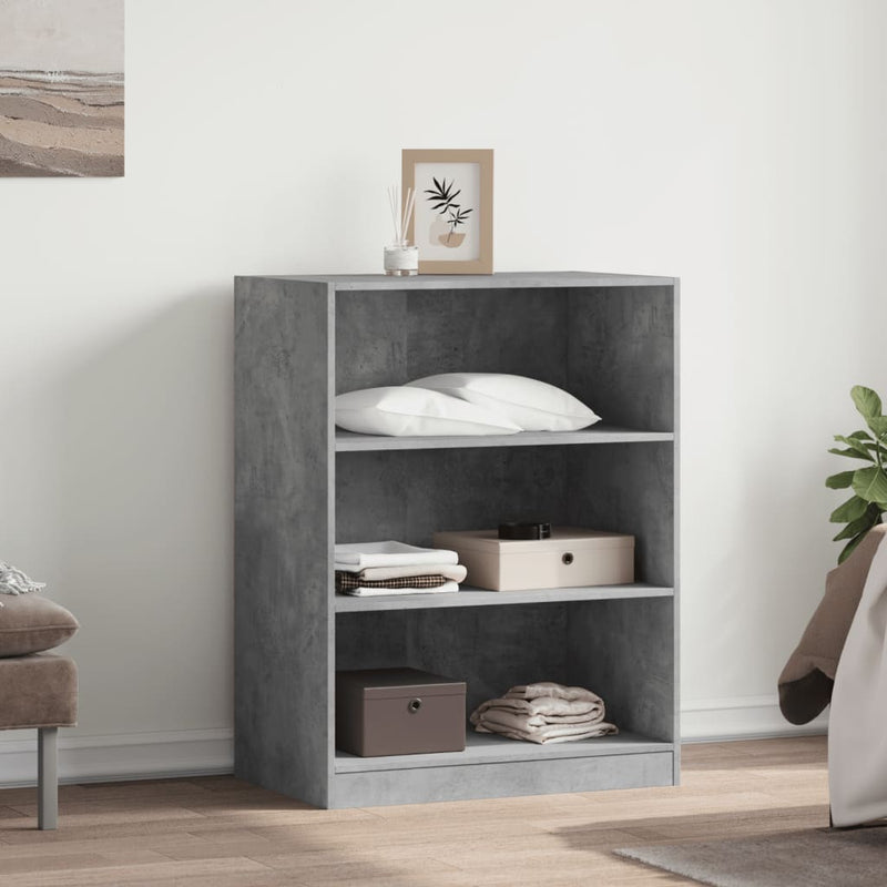 Load image into Gallery viewer, VidaXL Kledingkast 77x48x102 cm bewerkt hout betongrijs
