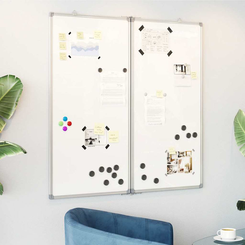 Load image into Gallery viewer, Vidaxl whiteboard magnetisch inklapbaar 100x100x1,7 cm aluminium
