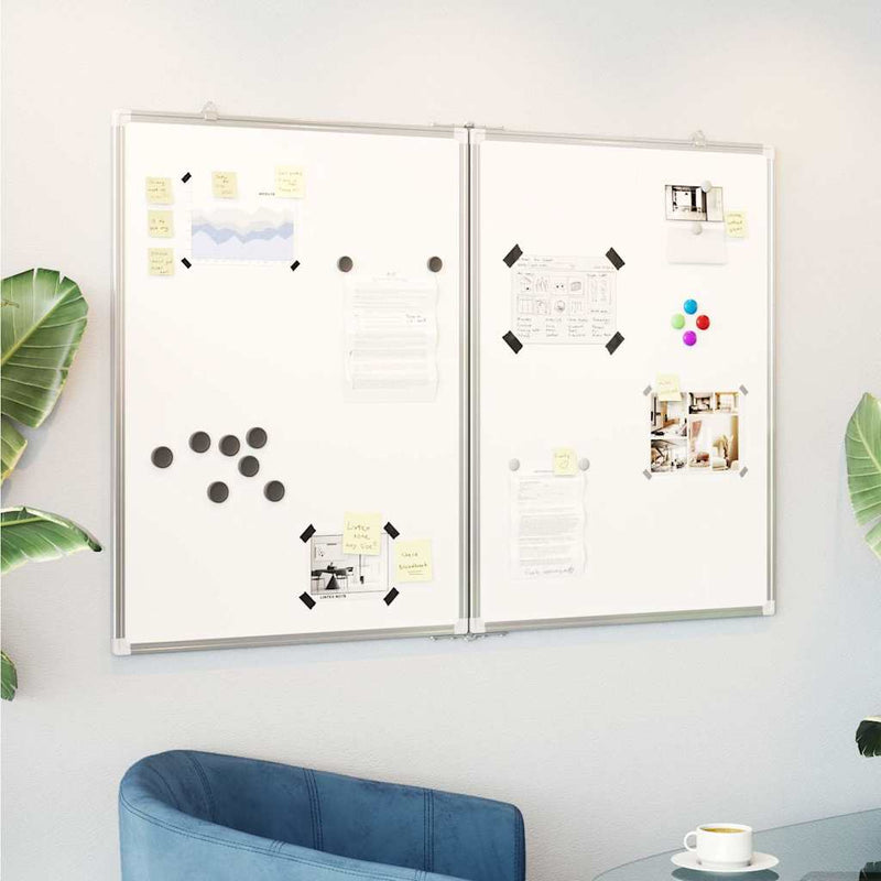 Load image into Gallery viewer, Vidaxl whiteboard magnetisch inklapbaar 120x100x1,7 cm aluminium
