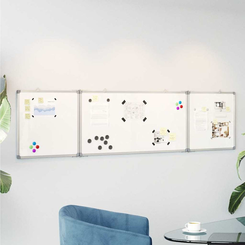 Load image into Gallery viewer, Vidaxl whiteboard magnetisch inklapbaar 160x40x1,7 cm aluminium
