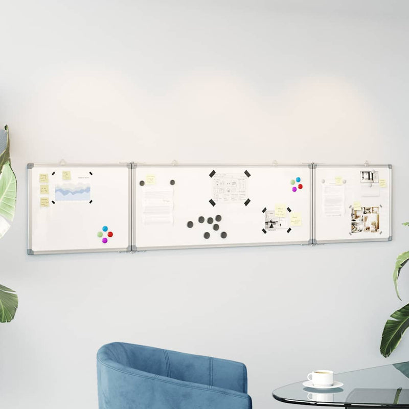 Load image into Gallery viewer, Vidaxl whiteboard magnetisch inklapbaar 200x40x1,7 cm aluminium
