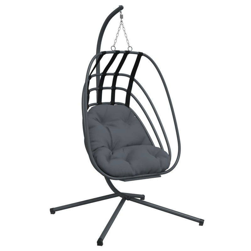 Load image into Gallery viewer, Vidaxl hangende egg chair met standaard antraciet staal
