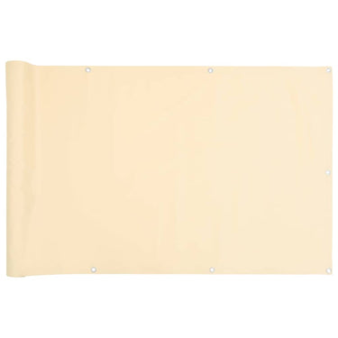 Vidaxl balkonscherm 300x75 cm pvc crèmekleurig