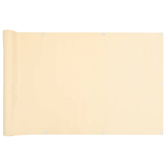 Vidaxl balkonscherm 300x75 cm pvc crèmekleurig