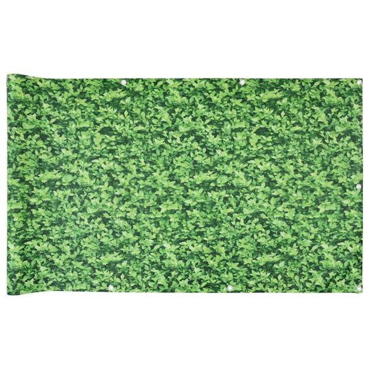 Vidaxl balkonscherm plantpatroon 400x75 cm pvc groen