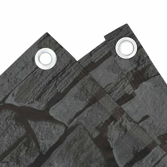 Vidaxl balkonscherm steenpatroon 500x75 cm pvc grijs
