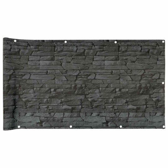 Vidaxl balkonscherm steenpatroon 1000x75 cm pvc grijs