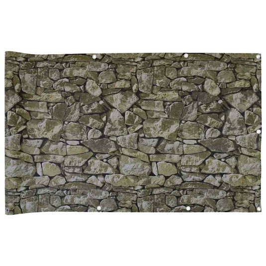 Vidaxl balkonscherm steenpatroon 400x75 cm pvc
