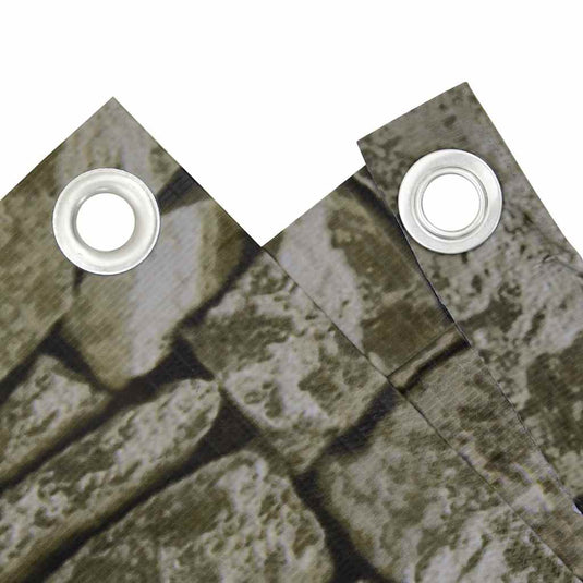 Vidaxl balkonscherm steenpatroon 400x75 cm pvc