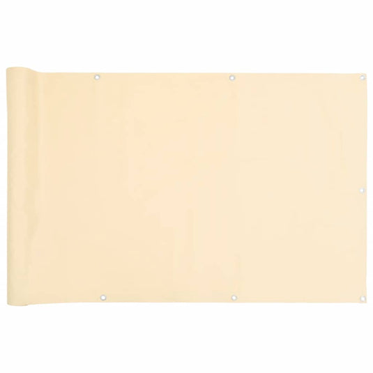 Vidaxl balkonscherm 500x90 cm pvc crèmekleurig