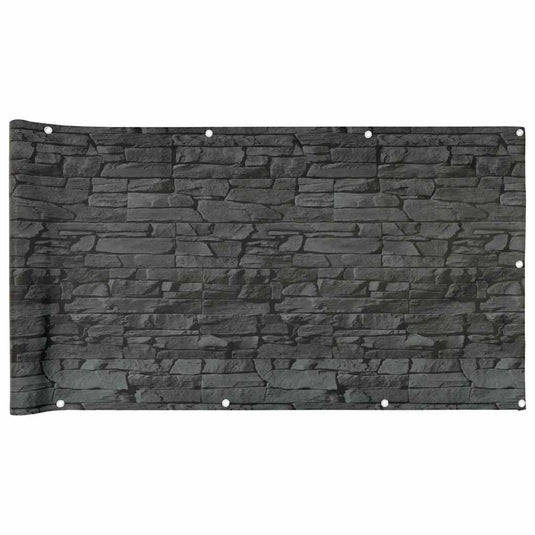 Vidaxl balkonscherm steenpatroon 400x90 cm pvc grijs