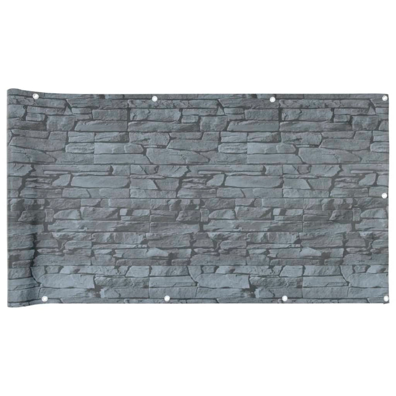 Load image into Gallery viewer, Vidaxl balkonscherm steenpatroon 300x120 cm pvc grijs
