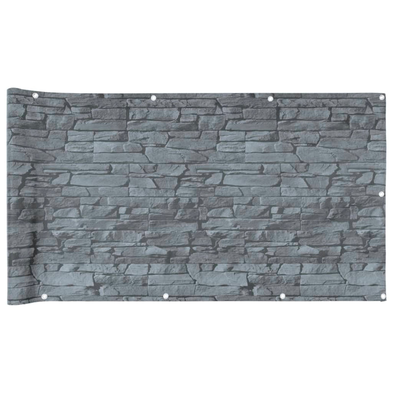 Load image into Gallery viewer, Vidaxl balkonscherm steenpatroon 400x120 cm pvc grijs
