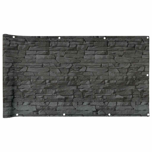 Vidaxl balkonscherm steenpatroon 600x120 cm pvc grijs