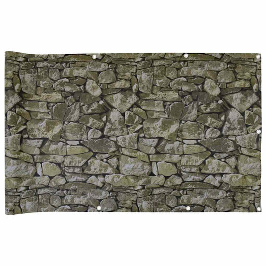 Vidaxl balkonscherm steenpatroon 700x120 cm pvc