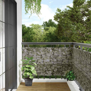 Vidaxl balkonscherm steenpatroon 700x120 cm pvc