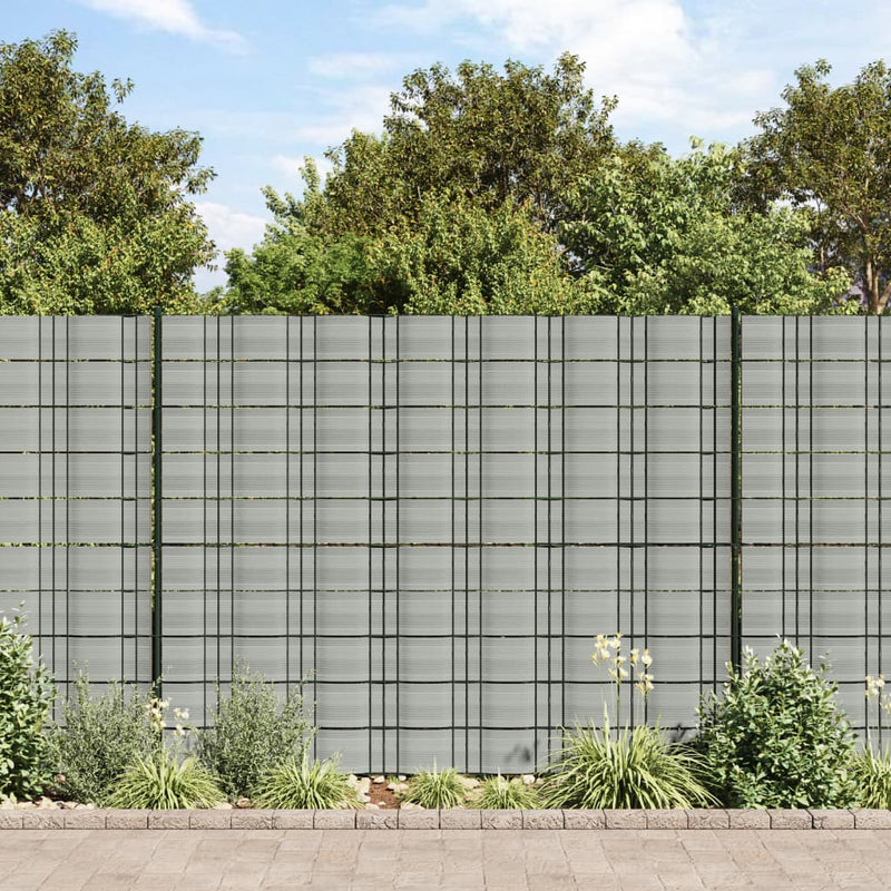 Load image into Gallery viewer, Vidaxl tuinschermen 10 st 252,5x19 m pvc steengrijs
