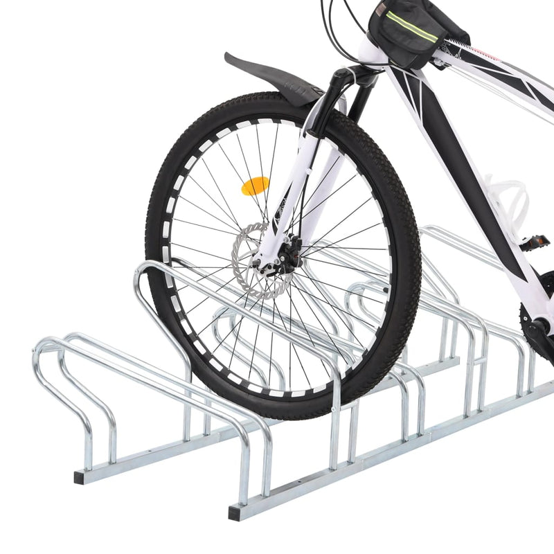 Load image into Gallery viewer, Vidaxl fietsenstandaard voor 6 fietsen vrijstaand gegalvaniseerd staal
