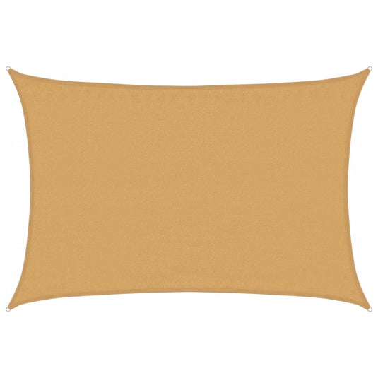 Vidaxl zonnezeil 160 g m² rechthoekig 3,5x4,5 m hdpe zandkleurig