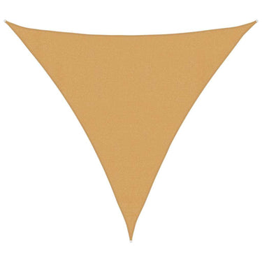 Vidaxl zonnezeil 160 g m² driehoekig 3,6x3,6x3,6 m hdpe zandkleurig