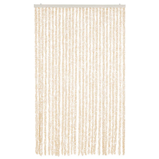 Vidaxl vliegengordijn 118x220 cm chenille beige en wit