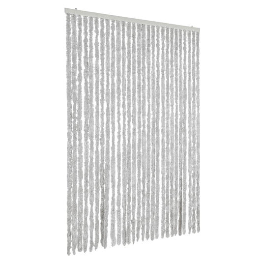 Vidaxl vliegengordijn 118x220 cm chenille grijs