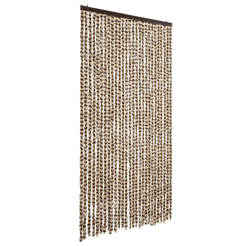 Load image into Gallery viewer, Vidaxl vliegengordijn 118x220 cm chenille beige en bruin
