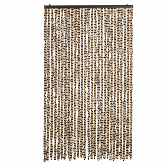 Vidaxl vliegengordijn 118x220 cm chenille beige en bruin