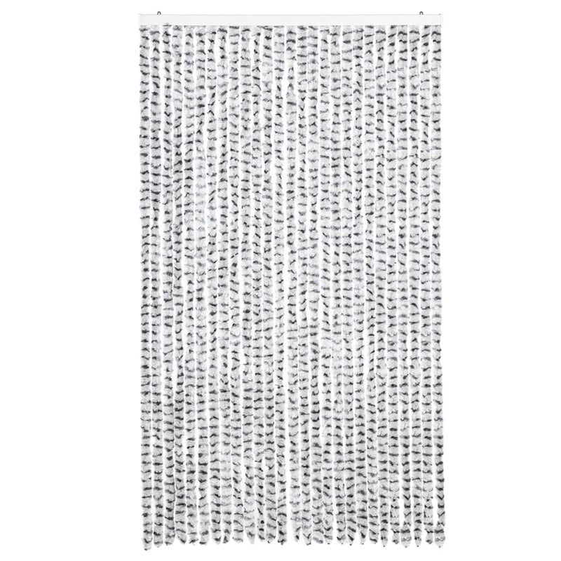 Load image into Gallery viewer, Vidaxl vliegengordijn 118x220 cm chenille lichtgrijs en donkergrijs
