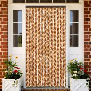 Vidaxl vliegengordijn 118x220 cm chenille okerkleurig en wit