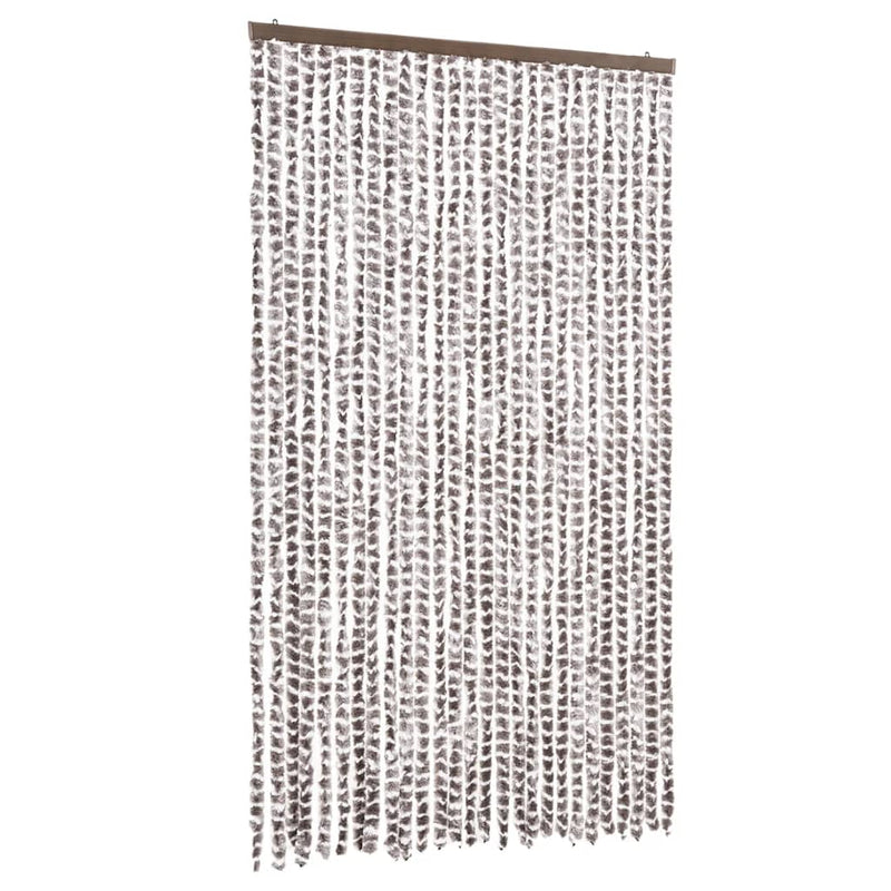 Load image into Gallery viewer, Vidaxl vliegengordijn 118x220 cm chenille taupe en wit
