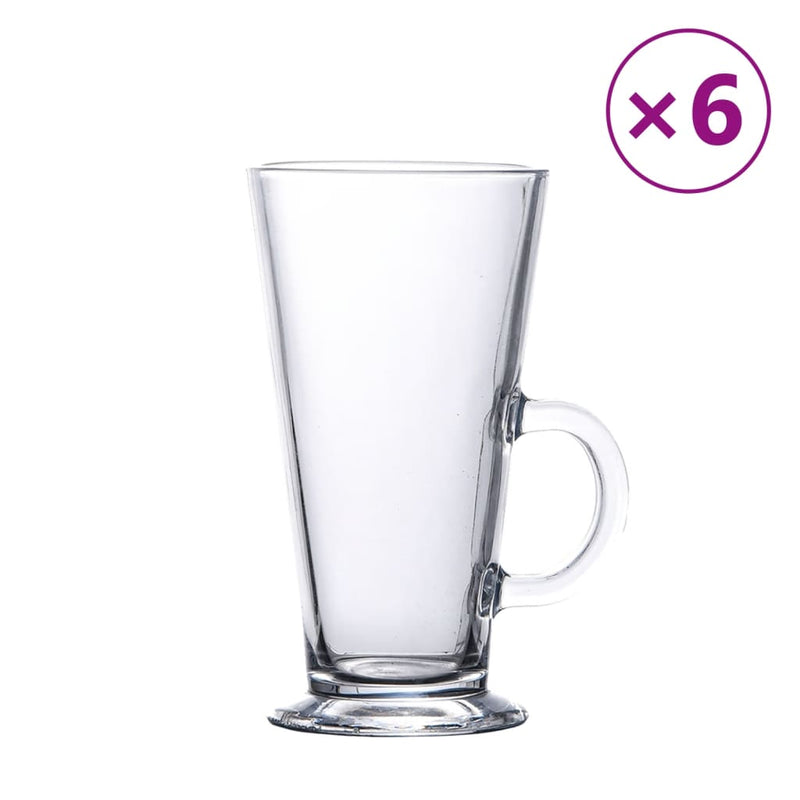 Load image into Gallery viewer, Vidaxl latteglazen met handvat 6 stuks 250 ml
