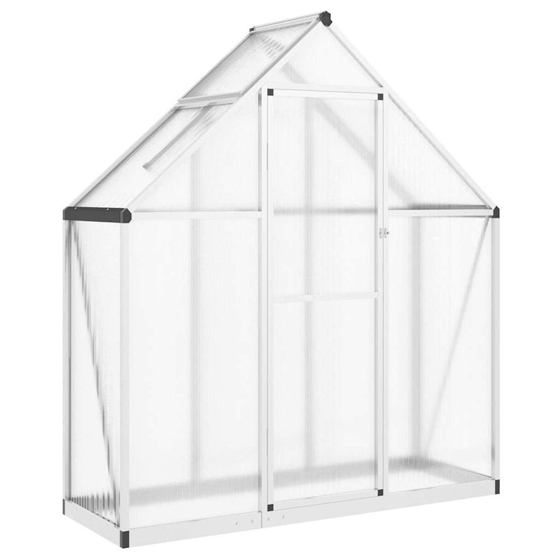 Cargue la imagen en el visor de la galería, Vidaxl tuinkas met basisframe 169x58x195 cm aluminium zilverkleurig
