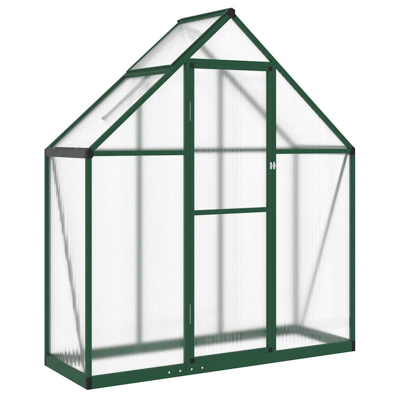 Load image into Gallery viewer, Vidaxl tuinkas met basisframe 169x58x195 cm aluminium groen
