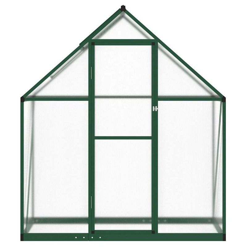 Load image into Gallery viewer, Vidaxl tuinkas met basisframe 169x58x195 cm aluminium groen
