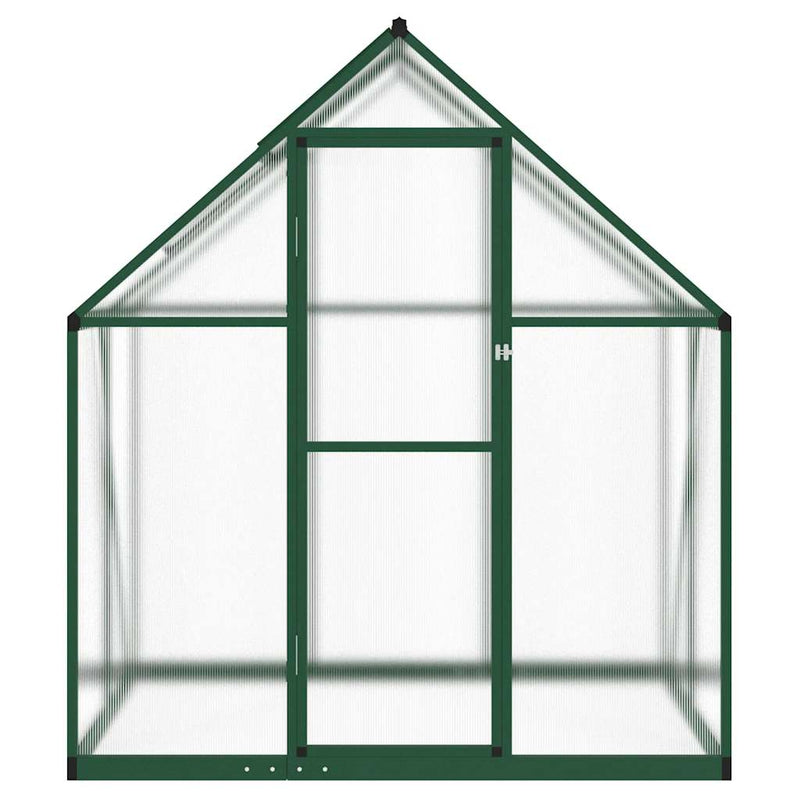 Load image into Gallery viewer, Vidaxl tuinkas met basisframe 169x114x195 cm aluminium groen
