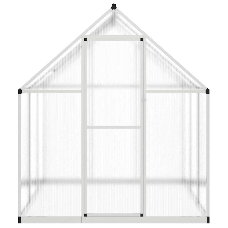 Load image into Gallery viewer, Vidaxl tuinkas met basisframe 169x169x195 cm aluminium zilverkleurig
