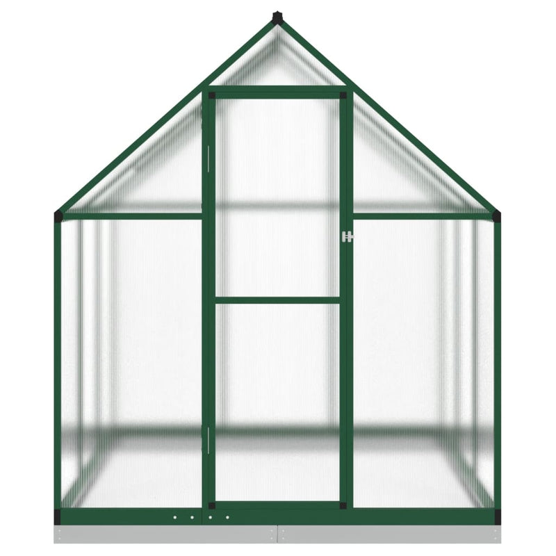 Load image into Gallery viewer, VidaXL Tuinkas met basisframe 169x169x202 cm aluminium groen
