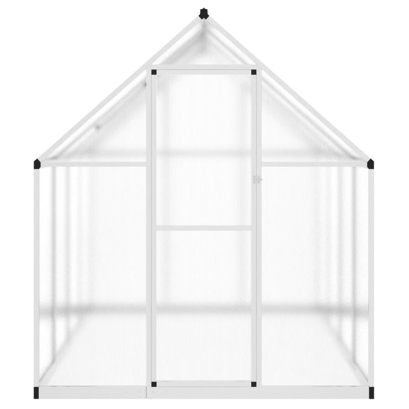 Load image into Gallery viewer, VidaXL Tuinkas met basisframe 224x169x195 cm aluminium zilverkleurig

