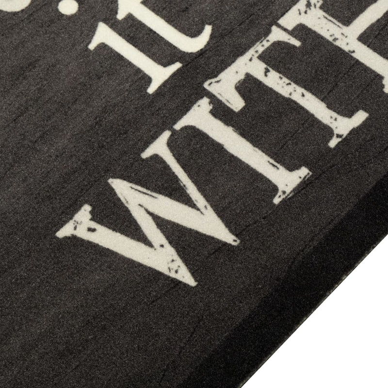 Chargez l'image dans la visionneuse de la galerie, Vidaxl keukenmat wasbaar kopjeprint 45x150 cm fluweel zwart
