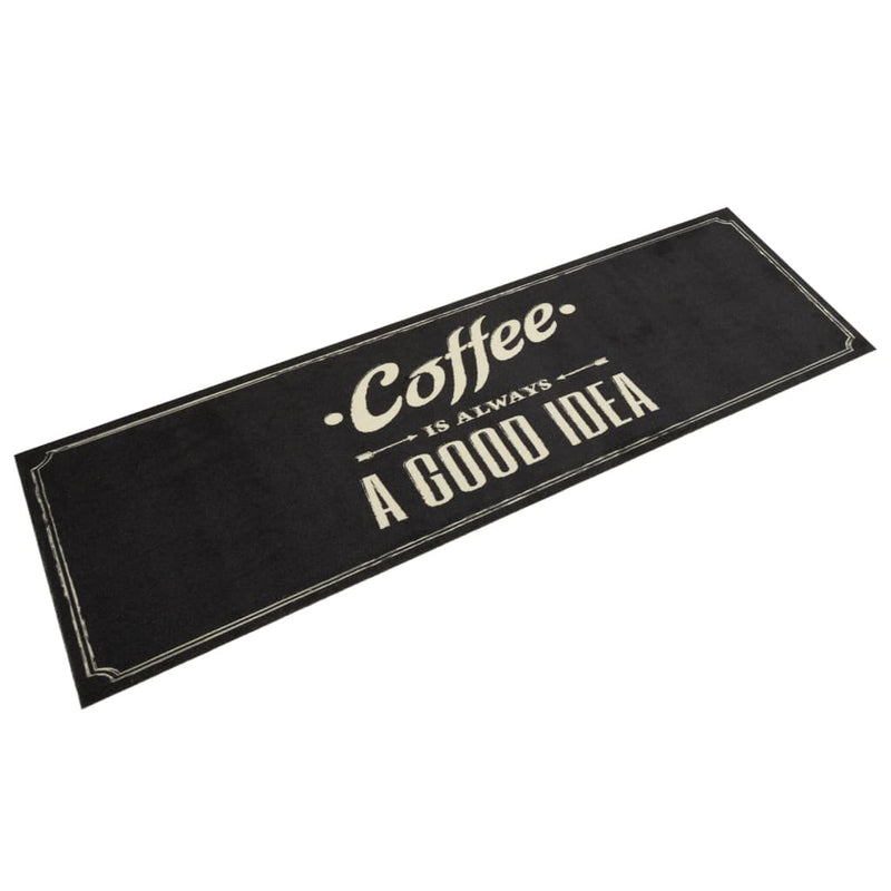 Load image into Gallery viewer, Vidaxl keukenmat wasbaar koffietekst 45x150 cm fluweel
