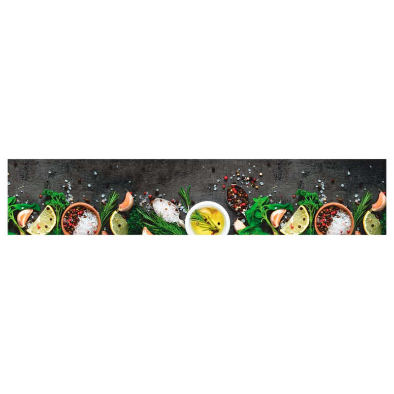 Load image into Gallery viewer, Vidaxl keukenmat wasbaar kruidenprint 60x300 cm fluweel
