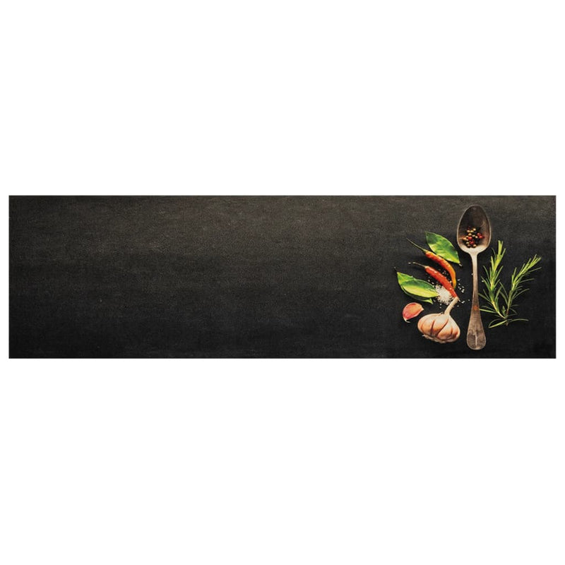 Load image into Gallery viewer, Vidaxl keukenmat wasbaar kruidenprint 45x150 cm fluweel
