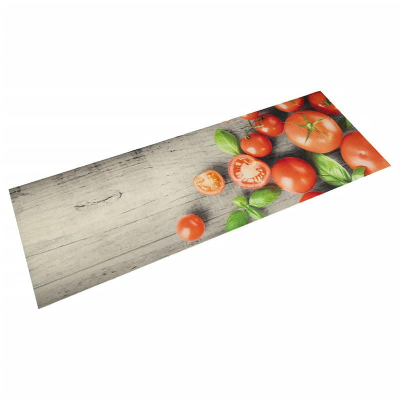 Load image into Gallery viewer, Vidaxl keukenmat wasbaar tomatenprint 60x180 cm fluweel
