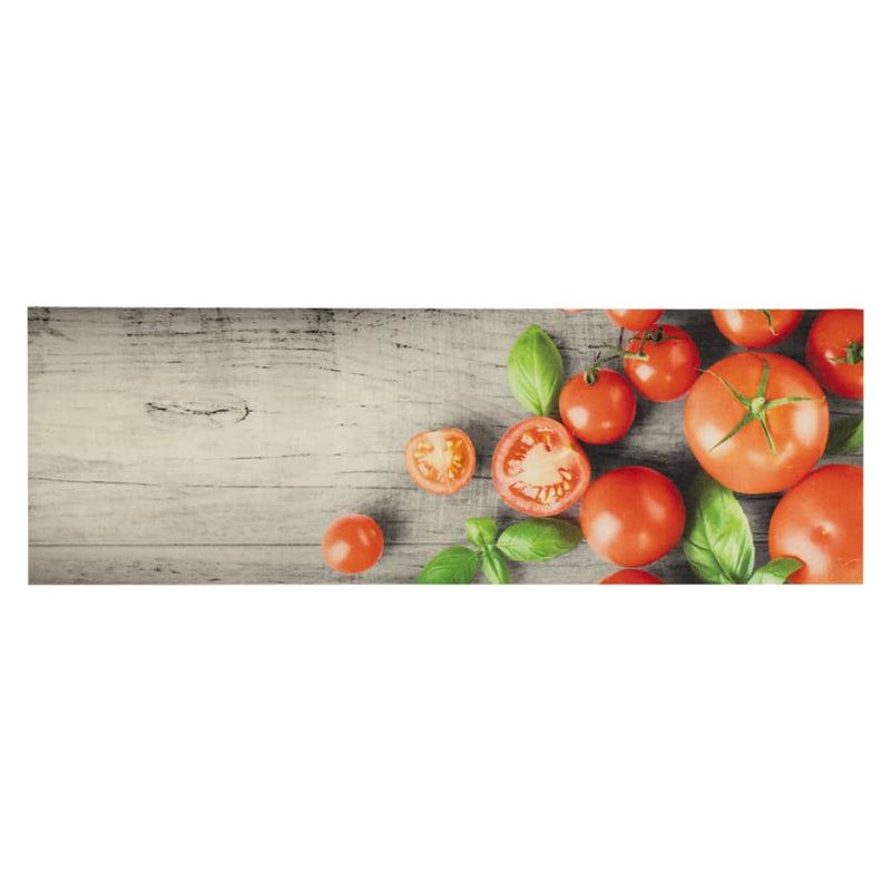 Load image into Gallery viewer, Vidaxl keukenmat wasbaar tomatenprint 60x180 cm fluweel
