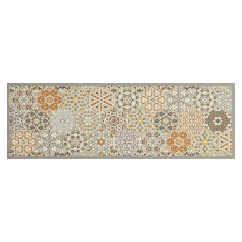 Load image into Gallery viewer, Vidaxl keukenmat wasbaar zeshoekpastelprint 60x180 cm fluweel
