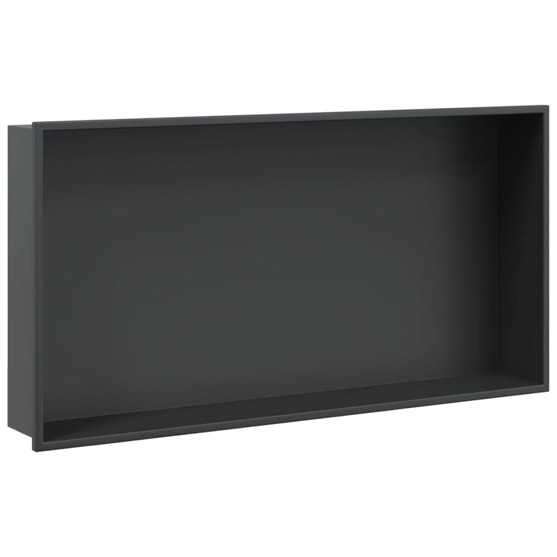 Load image into Gallery viewer, Vidaxl douchenis 62x32x9 cm roestvrijstaal matzwart
